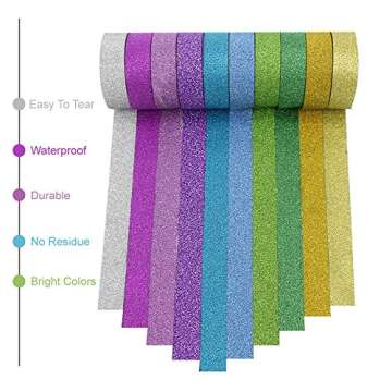 JUSLIN 40 Rolls Washi Tape, Great Crafts for DIY, Scrapbooking, Gift Box, Photo Album Decorations Versatile Tapes