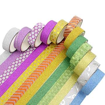 JUSLIN 40 Rolls Washi Tape, Great Crafts for DIY, Scrapbooking, Gift Box, Photo Album Decorations Versatile Tapes