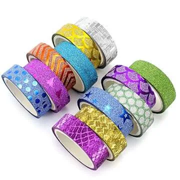JUSLIN 40 Rolls Washi Tape, Great Crafts for DIY, Scrapbooking, Gift Box, Photo Album Decorations Versatile Tapes