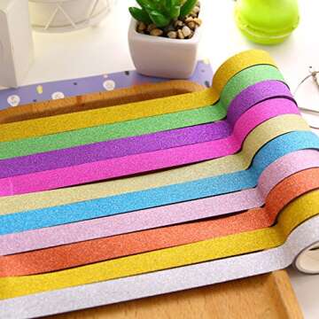 JUSLIN 40 Rolls Washi Tape, Great Crafts for DIY, Scrapbooking, Gift Box, Photo Album Decorations Versatile Tapes