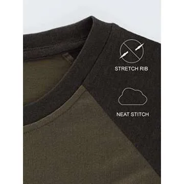 Estepoba Men's Casual Basic Vintage 3/4 Raglan Sleeve Jersey Active Sports Baseball Tee Shirts White/C.Blue M