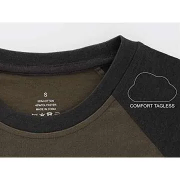 Estepoba Men's Casual Basic Vintage 3/4 Raglan Sleeve Jersey Active Sports Baseball Tee Shirts White/C.Blue M