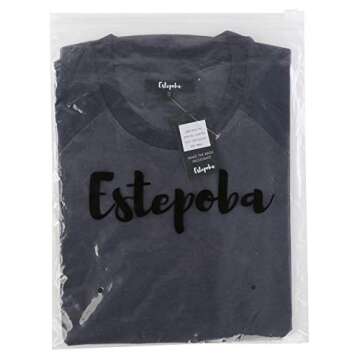 Estepoba Men's Casual Basic Vintage 3/4 Raglan Sleeve Jersey Active Sports Baseball Tee Shirts White/C.Blue M