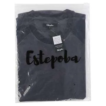 Estepoba Men's Casual Basic Vintage 3/4 Raglan Sleeve Jersey Active Sports Baseball Tee Shirts White/C.Blue M