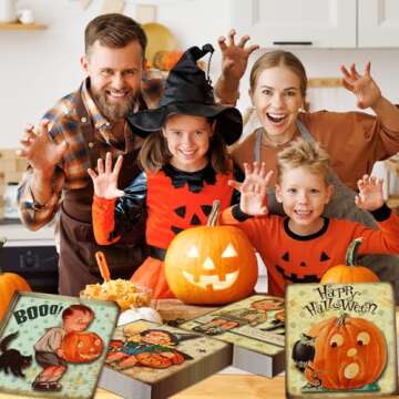 Vintage Halloween Decorations Napkins, 40Pcs Halloween Party Supplies Retro Ghost Haunt Pumpkin Hall...