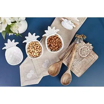 Mud Pie Pineapple Shaped Bowls Set of 3 for Dips