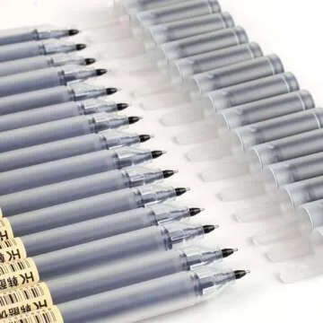 15Pcs Premium Black Gel Pens for Smooth Writing