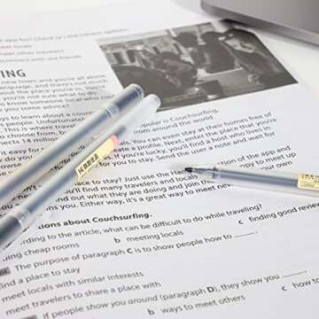 15Pcs Premium Black Gel Pens for Smooth Writing