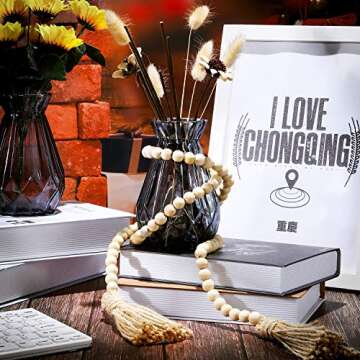 Rustic Wood Bead Garlands for Home & Holiday Decor