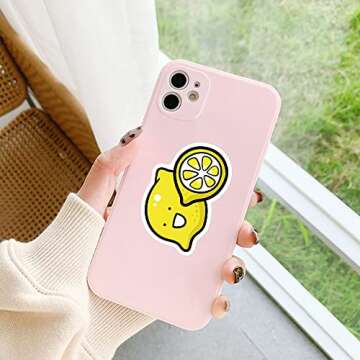 Simple Cartoon Fruit Stickers for Boys Kids Girls Teens, Cartoon Waterproof Vinyl Stickers for Laptop Hydroflasks Water Bottle Bike Notebook Cup Helmet Phone Scrapbook, Cute Decals Pack[Fruit-50Pcs]