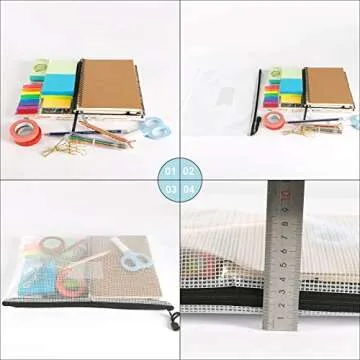 EOOUT 30pcs Mesh Zipper Pouch Set for All Your Needs