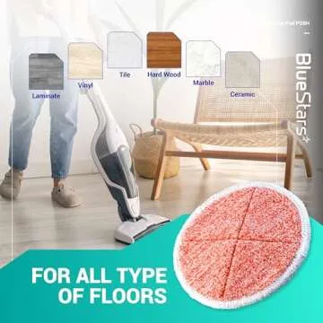 BlueStars Mop Pads for Bissell Spinwave - 8 Pack