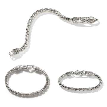 Luxury John Hardy Asli Classic Box Chain Bracelet for Men
