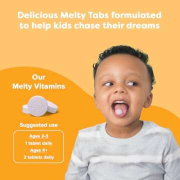 Renzo's Sugar-Free Melty Kids Vitamins for Immunity