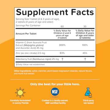 Renzo's Sugar-Free Melty Kids Vitamins for Immunity