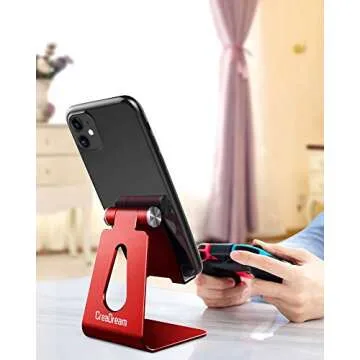 CreaDream Adjustable Cell Phone Stand - Multi-Angle Holder