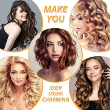 39PCS Self Grip Curlers 3 Sizes - Black 2.5in, 1.9in, 1.4in Rollers with Duckbill Clips for Long, Medium, Short, Thick, Fine Hair Volume and Bangs