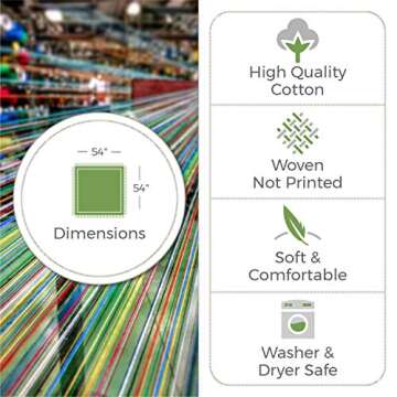 Pure Country Weavers State of Florida Lap Square Blanket - Gift Tapestry Blanket Throw Woven from Co...