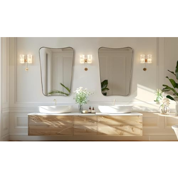 ANDY STAR 24x36 Gold Irregular Wall Mirror for Home