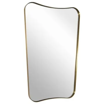ANDY STAR 24x36 Gold Irregular Wall Mirror for Home