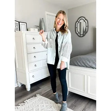 Chic Oversized Leopard Denim Jacket for Women