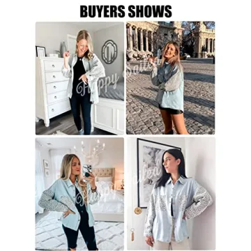 Chic Oversized Leopard Denim Jacket for Women