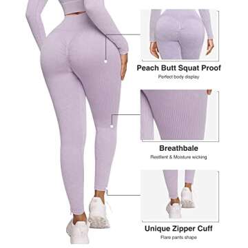 FeelinGirl Workout Sets - Stylish High Waist Leggings and Crop Top