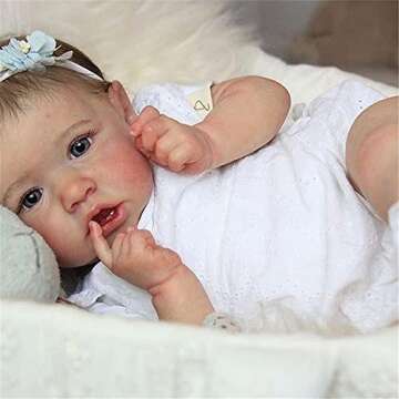 KSBD Reborn Baby Dolls Real Saskia Replica, 20 inch Newborn Girl Doll With Realistic Veins, Lifelike...