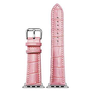 Narako Compatible with Apple Watch Bands 49mm 46mm 45mm 44mm 42mm 41mm 40mm 38mm Alligator Leather Replacement Strap for iWatch Series 10/9/8/7/6/5/4/3 Ultra 2 SE Bicolor for Men and Women