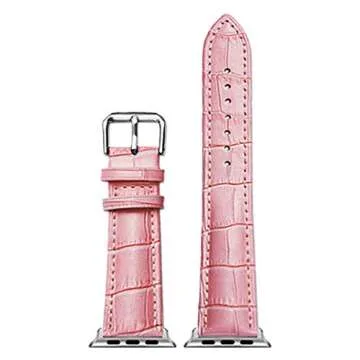 Narako Compatible with Apple Watch Bands 49mm 46mm 45mm 44mm 42mm 41mm 40mm 38mm Alligator Leather Replacement Strap for iWatch Series 10/9/8/7/6/5/4/3 Ultra 2 SE Bicolor for Men and Women