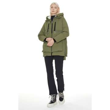Orolay Women's Thickened Down Jacket Green 4X-Large