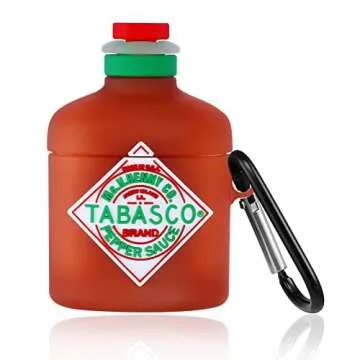 JoySolar for Airpod 1&2 Case Cute Cartoon 3D Soft Silicone Air Pods Funny Cover Kawaii Fun Cool Keychain Design Shell Drink Fashion Stylish Girls Kids Teens Women Cases for Airpods (ChiliWater)