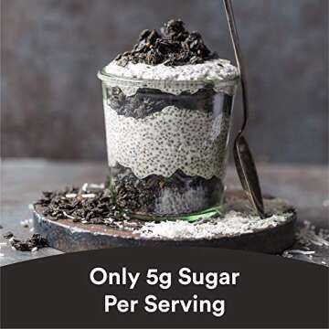 gr8nola BLACK COCO (CHARCOAL) CHIA - Healthy, Low Sugar, Vegan Granola Cereal - Made with Superfoods Chia Seeds and Activated Charcoal, Soy Free, Dairy Free and No Refined Sugar - 10oz Resealable Bag