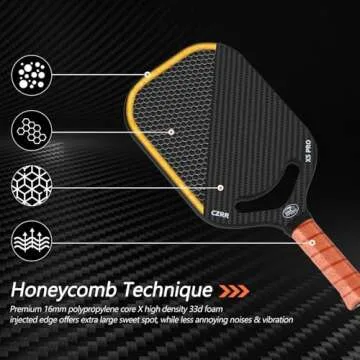USA Approved Pickleball Paddle - Carbon Fiber, Aero Throat