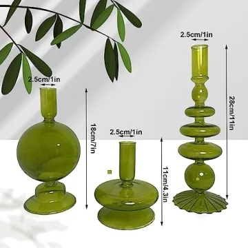 ZSYHCX Green Candle Holders for Elegant Home Decor