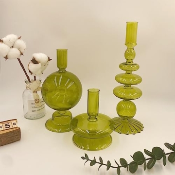 ZSYHCX Green Candle Holders for Elegant Home Decor