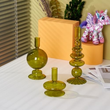 ZSYHCX Green Candle Holders for Elegant Home Decor