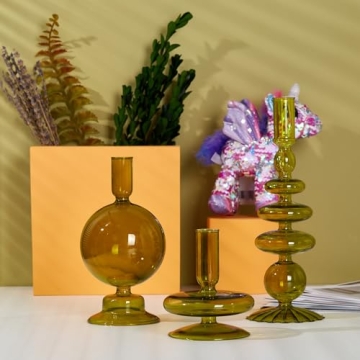 ZSYHCX Green Candle Holders for Elegant Home Decor