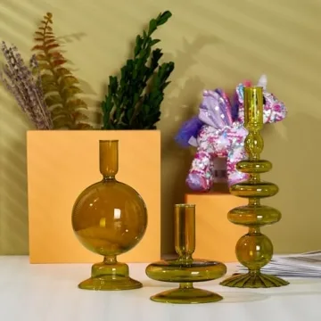 ZSYHCX Green Candle Holders for Elegant Home Decor