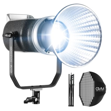 GVM 200W LED Video Light with Softbox - Professional Photography Studio Kit