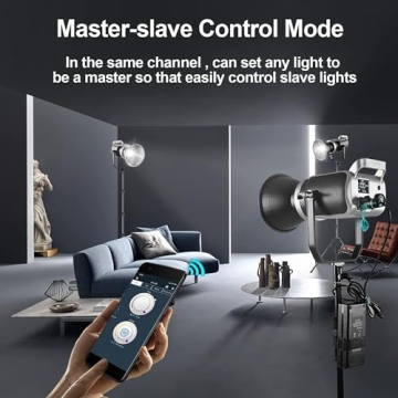 GVM 200W LED Video Light Kit with Softbox and DMX Control