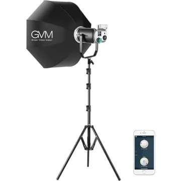 GVM 200W LED Video Light Kit with Softbox and DMX Control