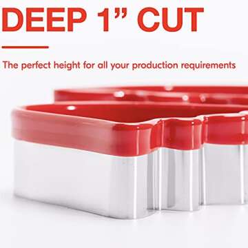 COOKIEQUE 2-Piece Halloween Ghost Cookie Cutters, Food-Grade Stainless Steel Sandwich Cutters, Biscuit Cutter set, Holiday Cookie Cutters, Unique Design with Protective Red Top PVC