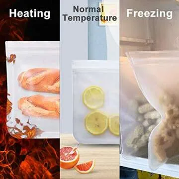 10 Pack Reusable Storage Bags, Silicone and Plastic Airtight Freezer Bags Ziplock (6 Sandwich Bags + 4 Snack Bags) BPA Ziplock Lunch Bag for Food Travel Storage Home Organization