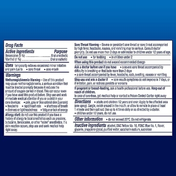 Vicks VapoCOOL Throat Spray for Fast Pain Relief, 2 Pack