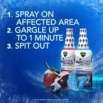 Vicks VapoCOOL Throat Spray for Fast Pain Relief, 2 Pack