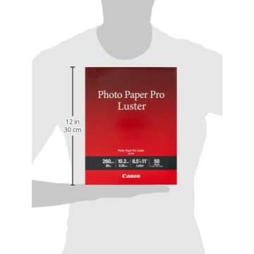 Canon LU-101 50-Sheet Luster Photo Paper for Stunning Prints