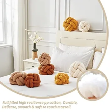 Handmade Uvvyui Knot Pillow, Soft Plush Accent Pillows