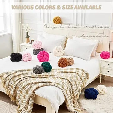 Handmade Uvvyui Knot Pillow, Soft Plush Accent Pillows