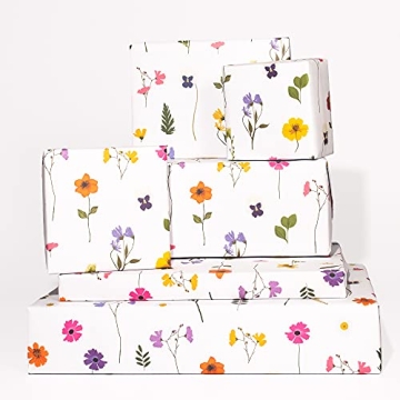 CENTRAL 23 Floral Wrapping Paper - 6 Eco-Friendly Sheets for Stylish Gifting